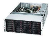Supermicro SC847 E16-R1400LPB - Rack-montable - 4U - ATX étendu - SATA/SAS - hot-swap - alimentation redondante 1400 Watt - noir CSE-847E16-R1400LPB