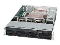 Supermicro SC825 TQ-R720LPB - Rack-montable - 2U - ATX étendu - SATA/SAS - hot-swap 720 Watt - noir - USB/série CSE-825TQ-R720LPB